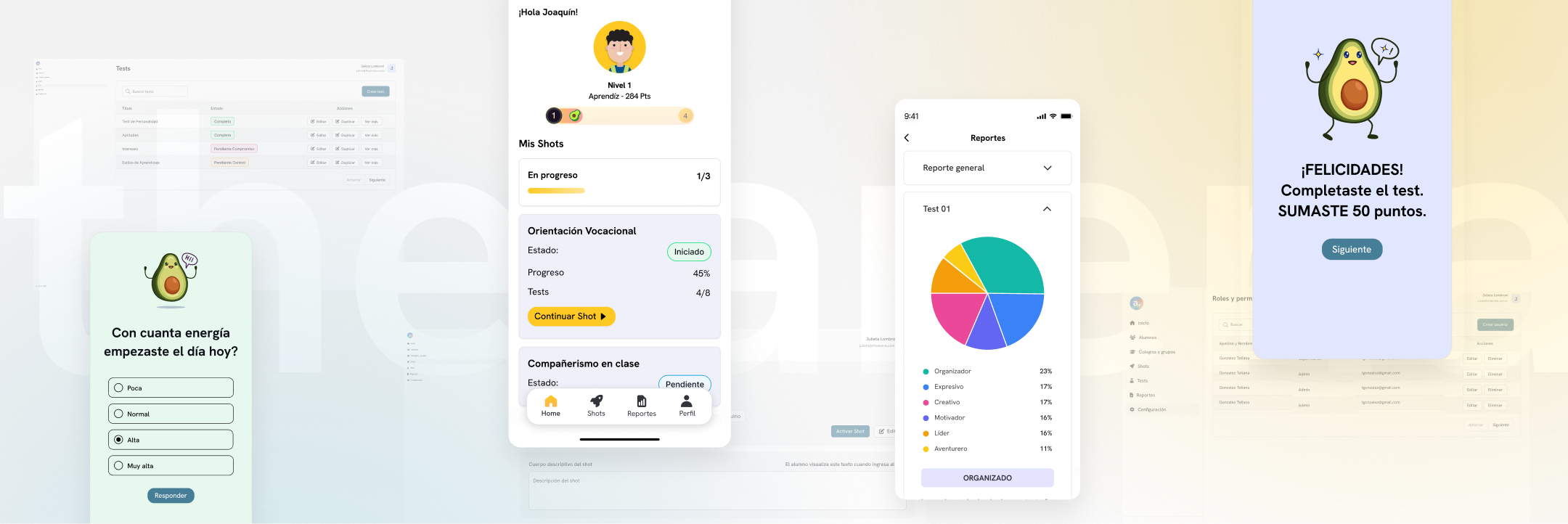 The Arena student platform interface