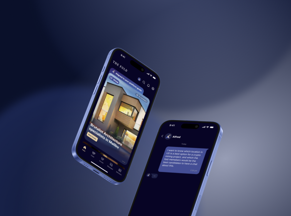 The Fold app interface